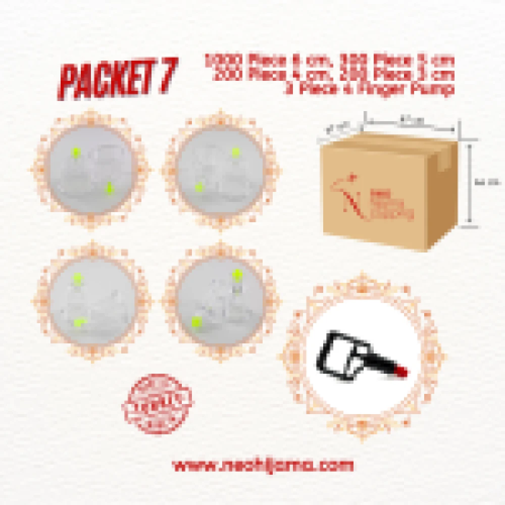 1000 Piece 6 cm, 300 Piece 5 cm 200 Piece 4 cm, 200 Piece 3 cm 3 Piece 4 Finger Pump — 1